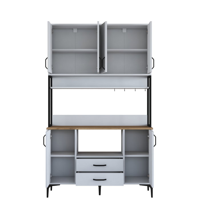 Hanah Home Gabinete Multipropósito Blanco y Nuez JE169 - 3260